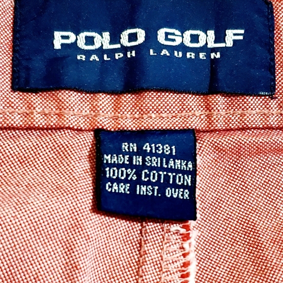 POLO RALPH LAUREN GOLF SHORTS. MENS Sz:34 BRIGHT PINK, 100% COTTON. - Picture 2 of 7